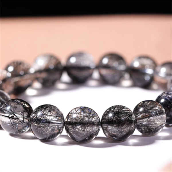 Black Tourmaline In Quartz Bracelet