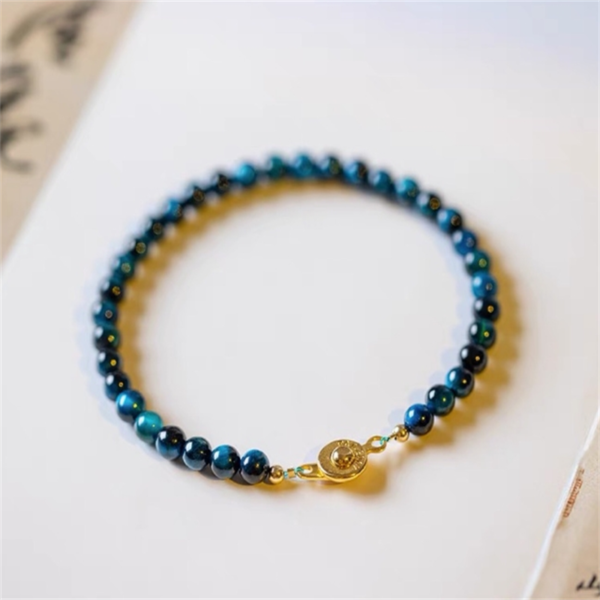 Blue Tiger's Eye Stone Bracelet