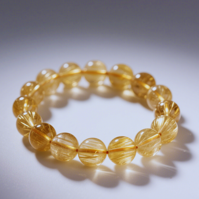 Gold Rutilated Quartz Bracelet